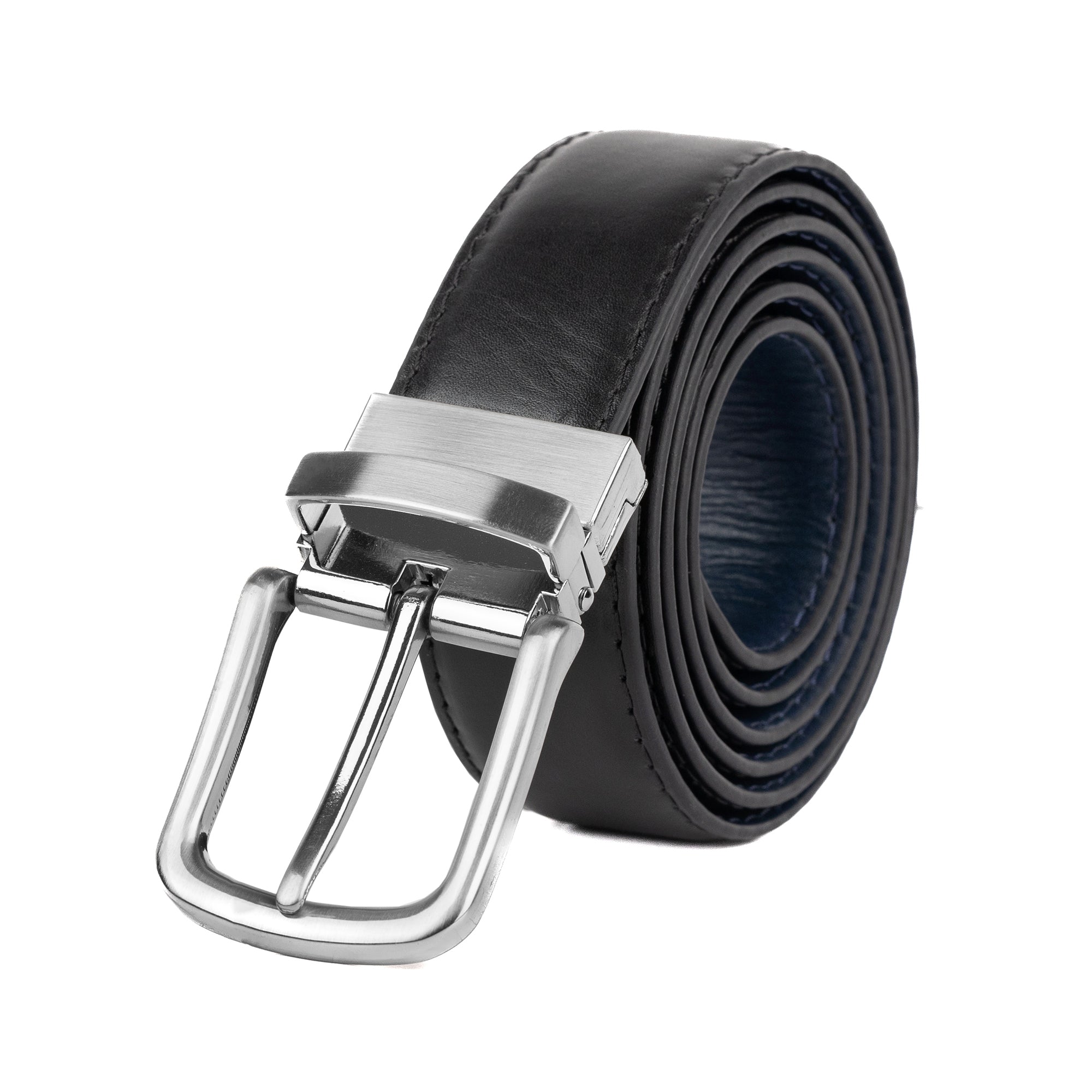 CBelt -4005 Quilted Leather Belt -Navy main image 1