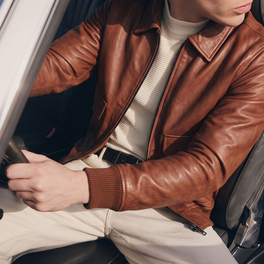 LEATHER JACKET CLJ-TN-SC-FP-V6