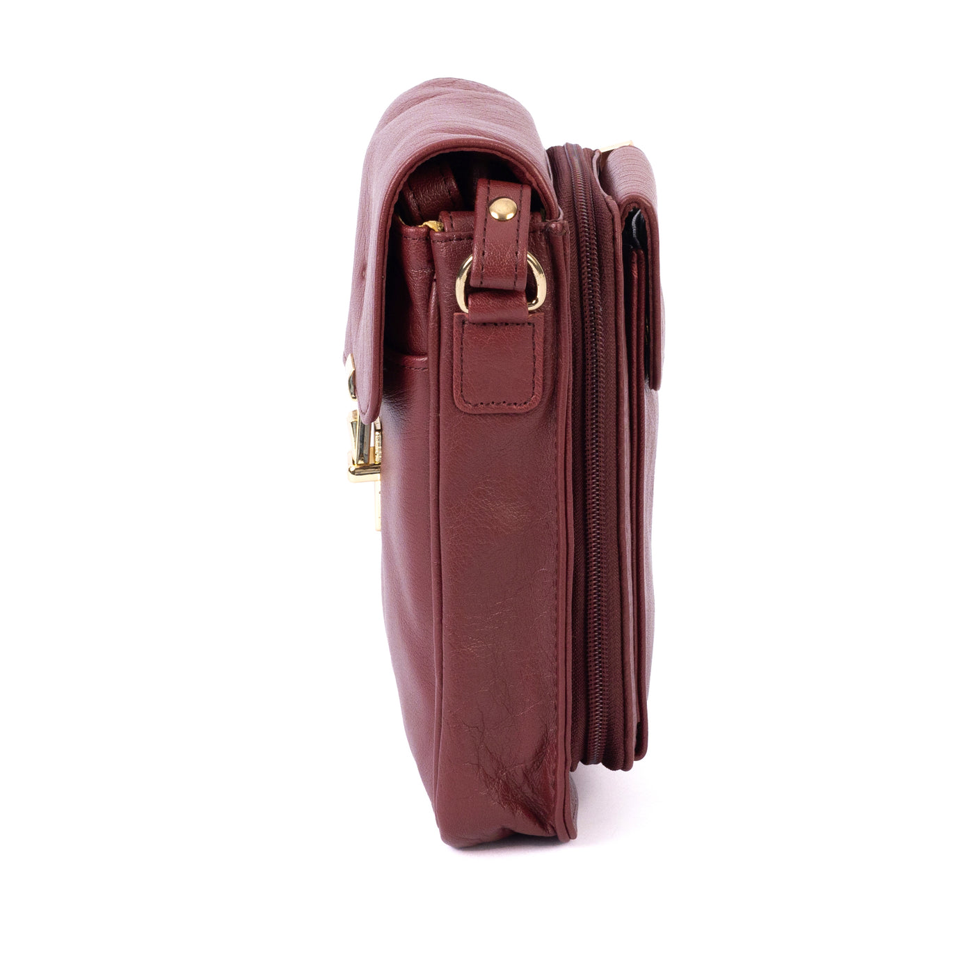 Leather Travel Bag C-TRAVEL BAG-4 BURGUNDY