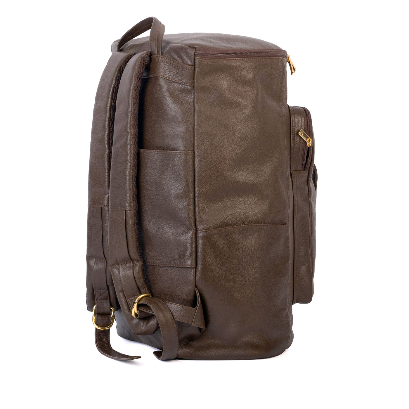 Leather Duffel Bag Brown