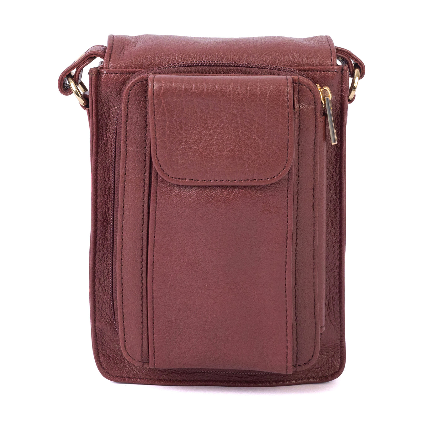 Leather Travel Bag C-TRAVEL BAG-4 BURGUNDY