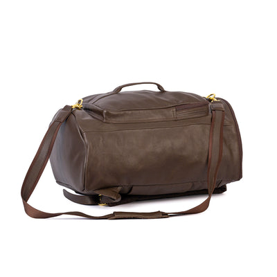 Leather Duffel Bag Brown