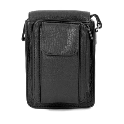 Leather Travel Bag C-TRAVEL BAG-4 BLACK