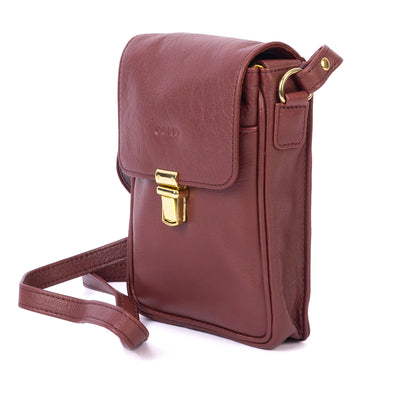 Leather Travel Bag C-TRAVEL BAG-4 BURGUNDY