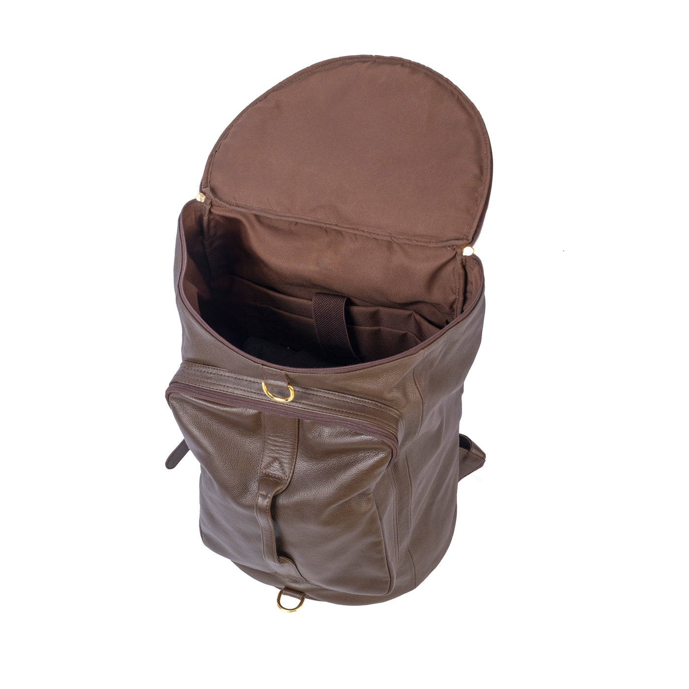 Leather Duffel Bag Brown