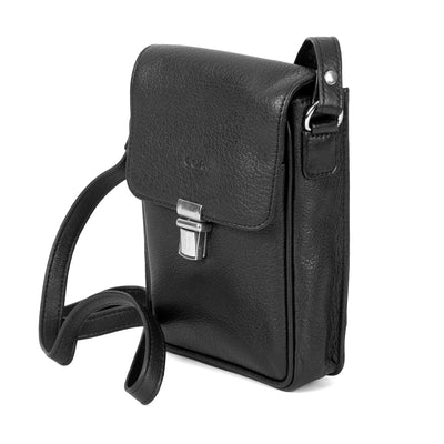 Leather Travel Bag C-TRAVEL BAG-4 BLACK