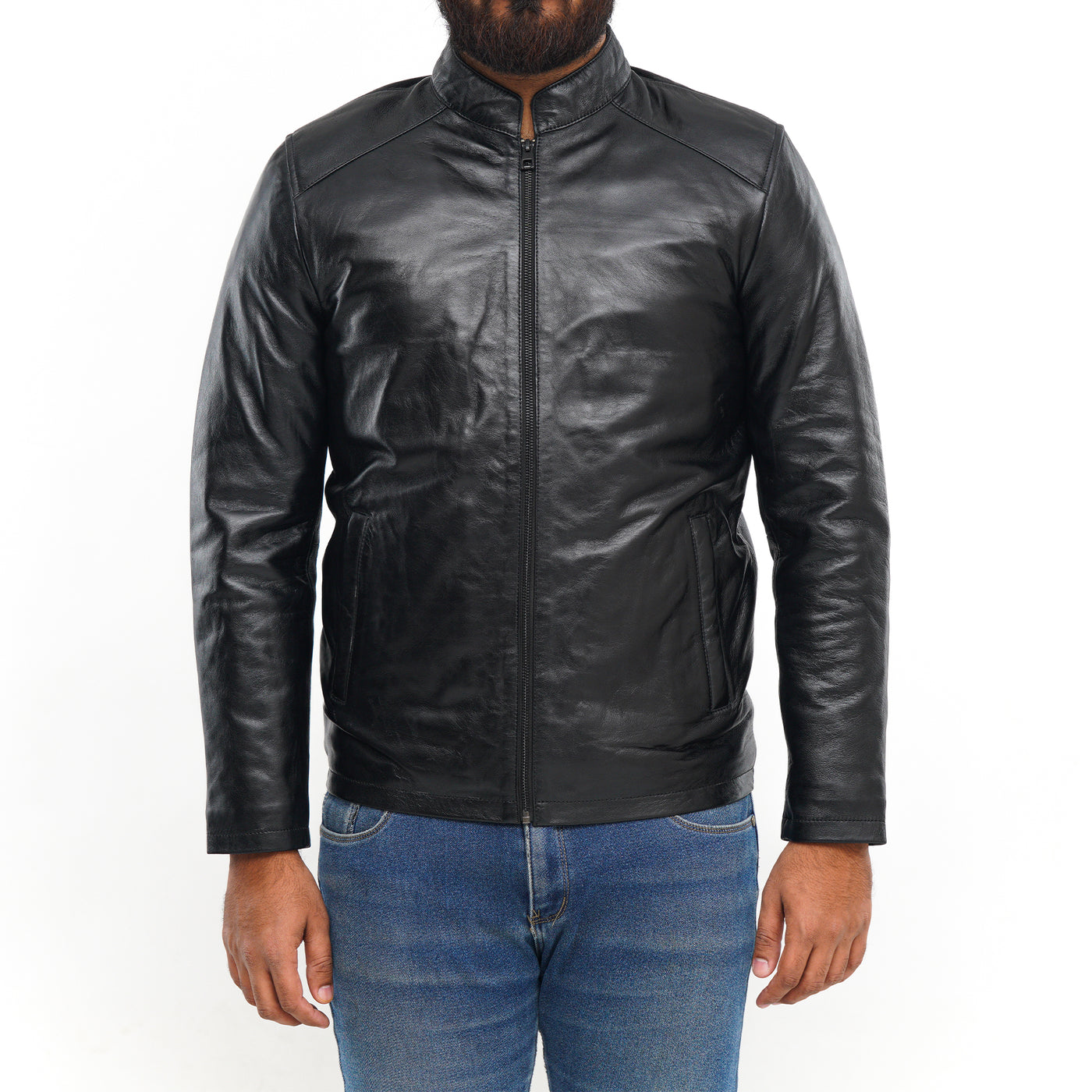 LEATHER JACKET CLJ-BL-BN-V5