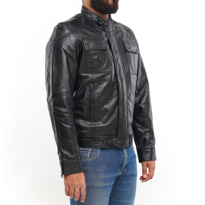 LEATHER JACKET CLJ-BL-BN-FP-V5
