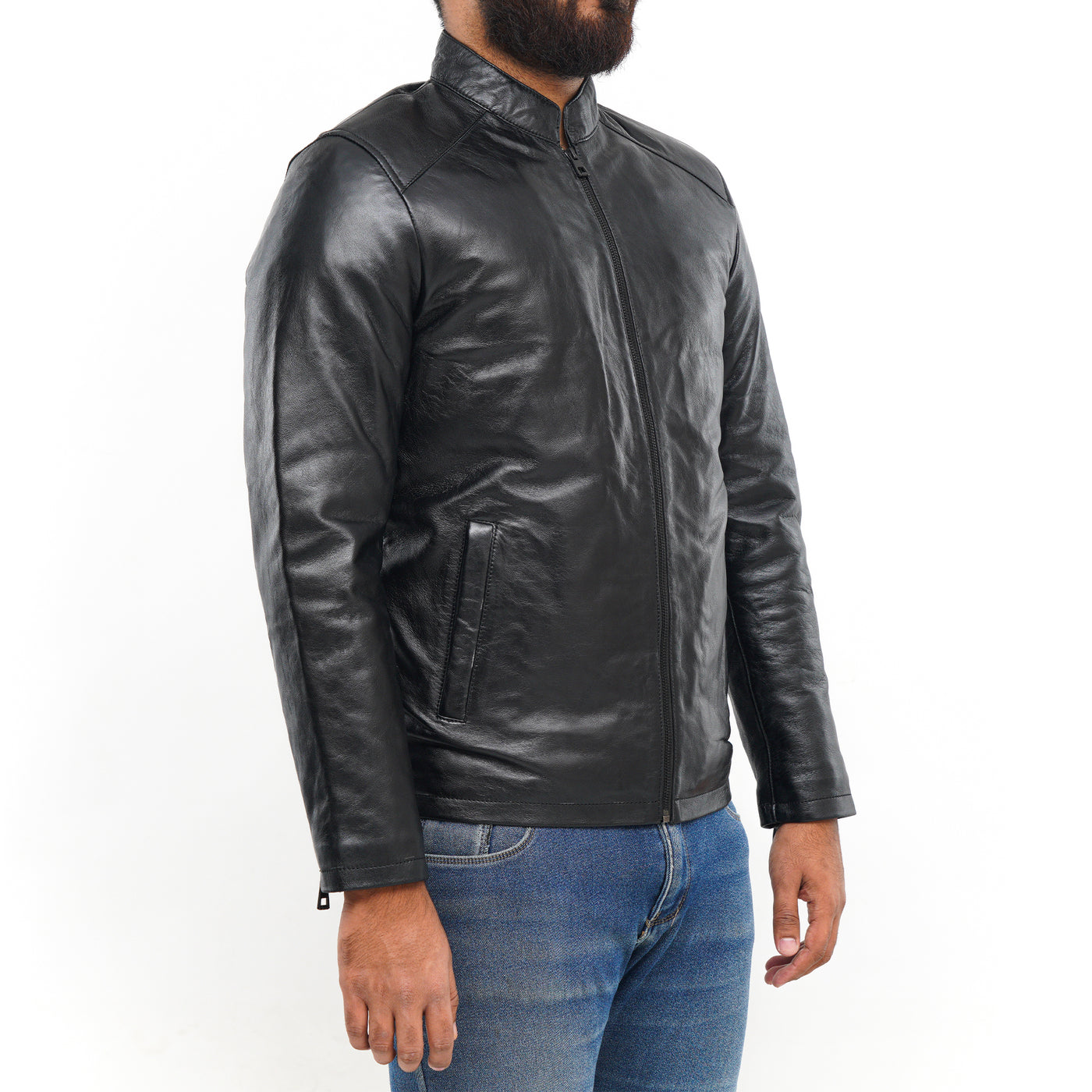 LEATHER JACKET CLJ-BL-BN-V5