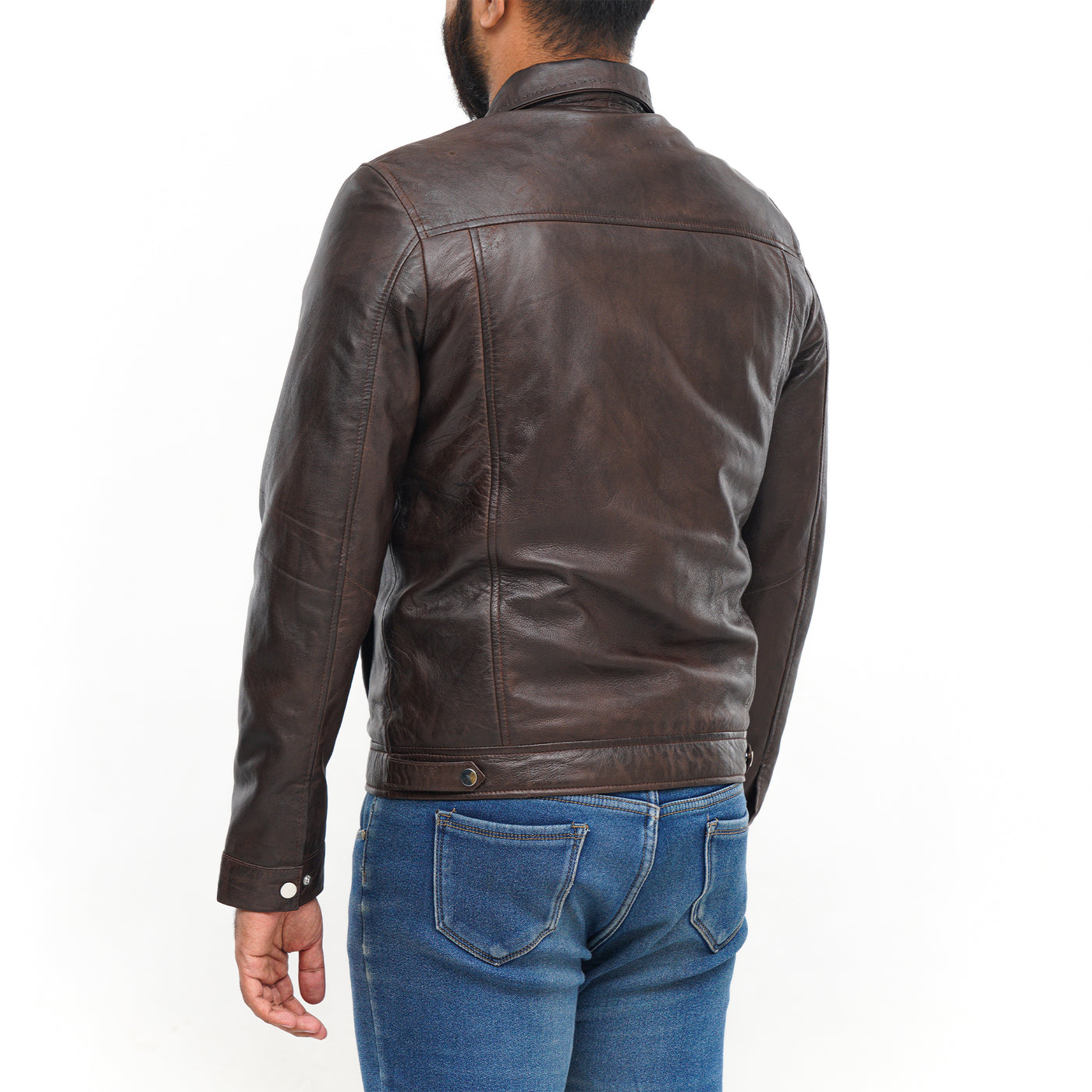 LEATHER JACKET CLJ-BR-SC-FP-V5