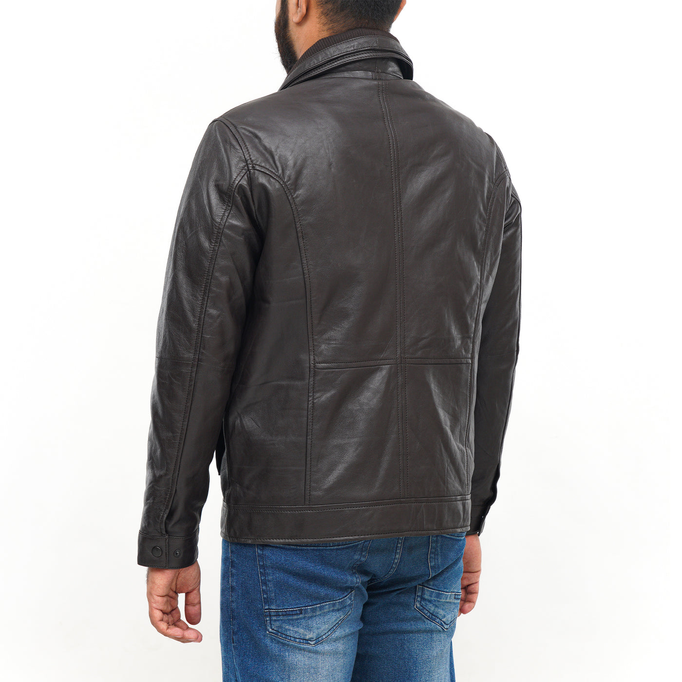 LEATHER JACKET CLJ-BR-DC-V5