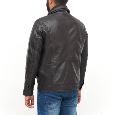 LEATHER JACKET CLJ-BR-DC-V5
