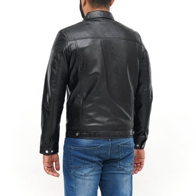 LEATHER JACKET CLJ-BL-SC-FP-V5