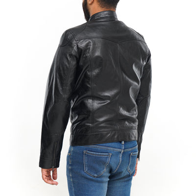 LEATHER JACKET CLJ-BL-BN-FP-V5