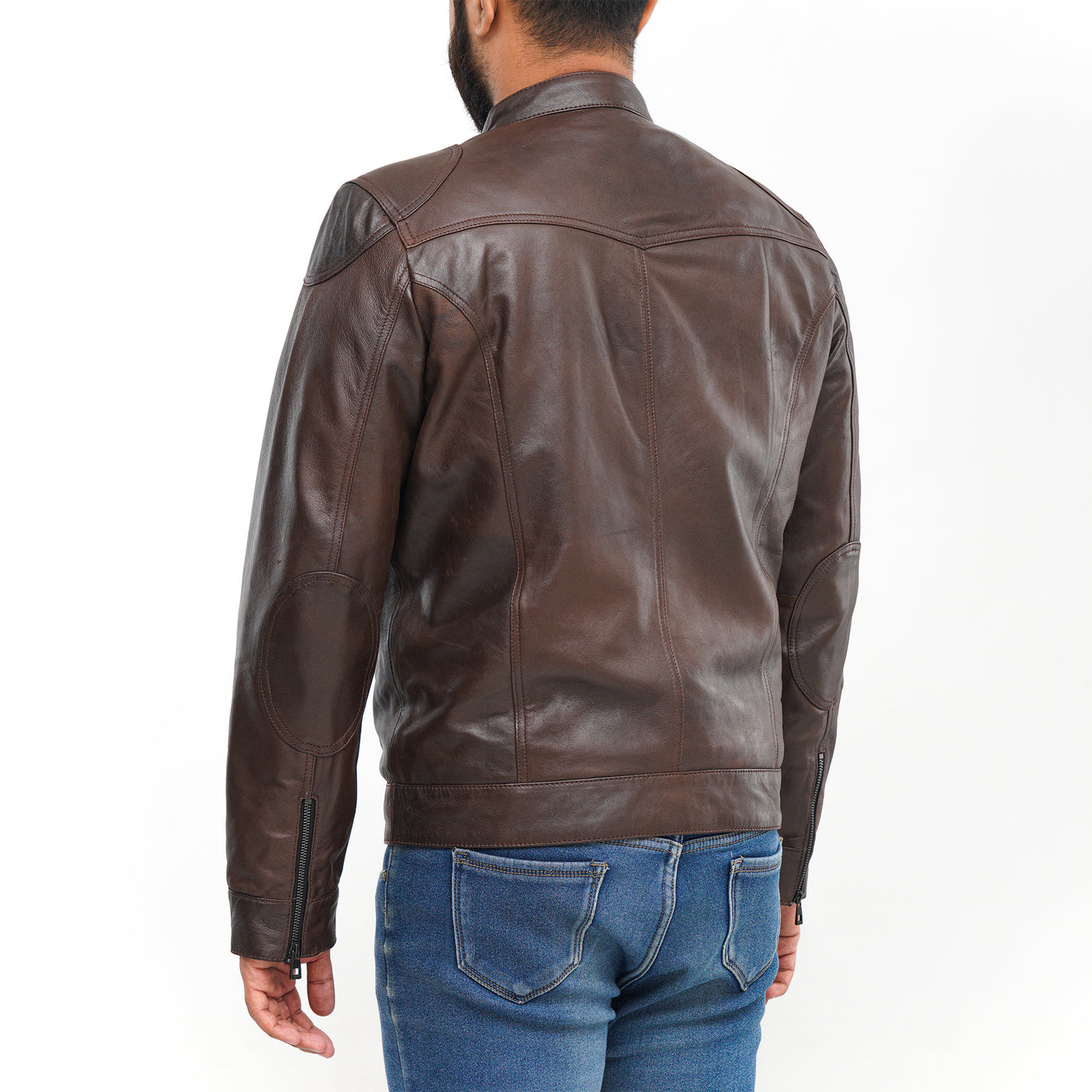 LEATHER JACKET CLJ-BR-BN-FP-V5