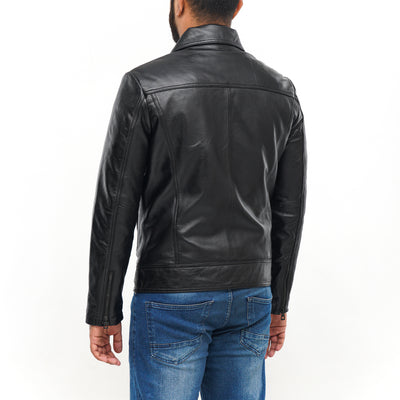 LEATHER JACKET CLJ-BL-SC-V5