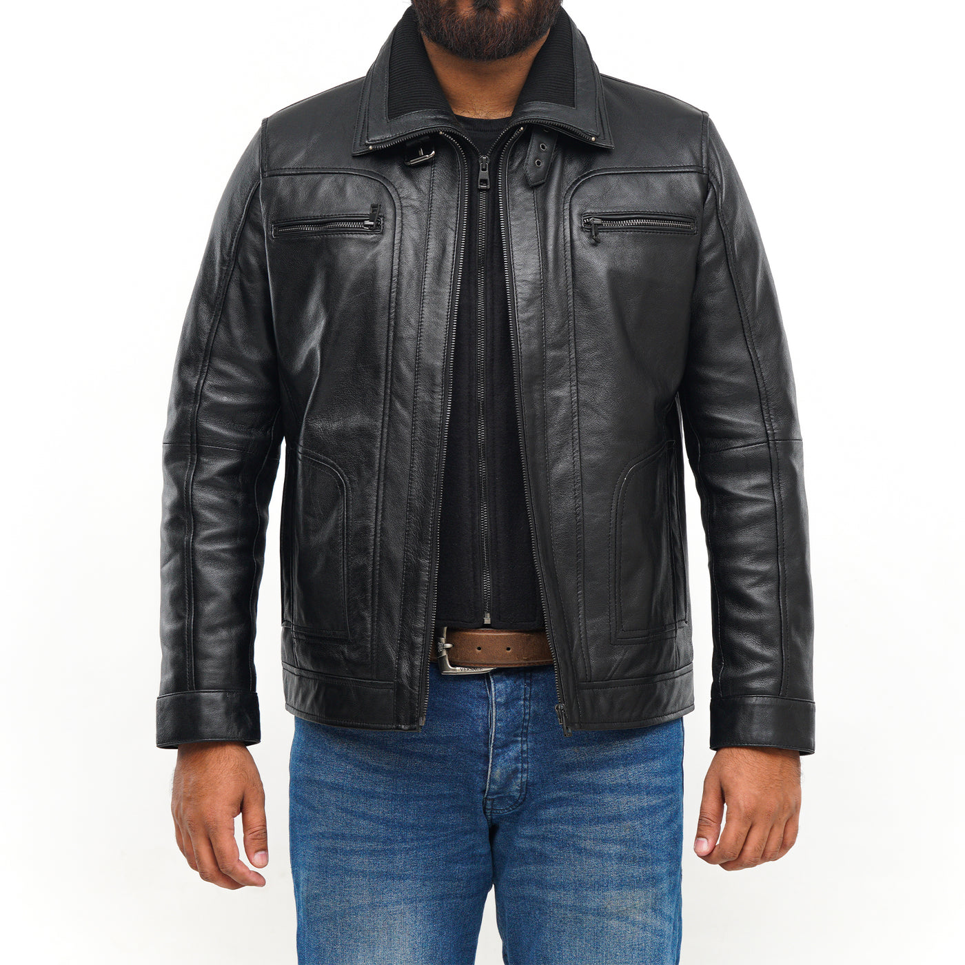 LEATHER JACKET CLJ-BL-DC-V5