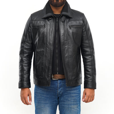LEATHER JACKET CLJ-BL-DC-V5