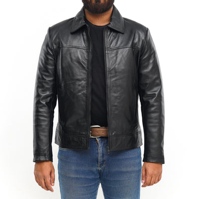 LEATHER JACKET CLJ-BL-SC-V5
