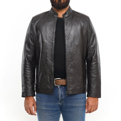 LEATHER JACKET CLJ-BR-BN-V5