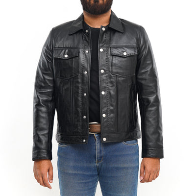 LEATHER JACKET CLJ-BL-SC-FP-V5
