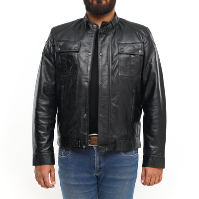 LEATHER JACKET CLJ-BL-BN-FP-V5