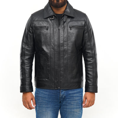 LEATHER JACKET CLJ-BL-DC-V5