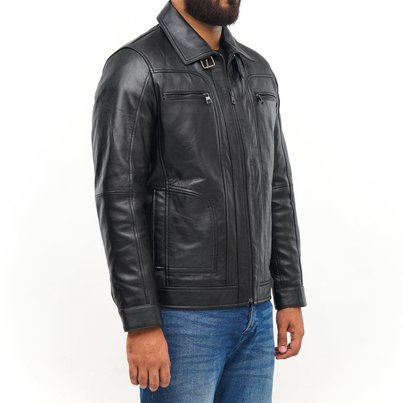 LEATHER JACKET CLJ-BL-DC-V5