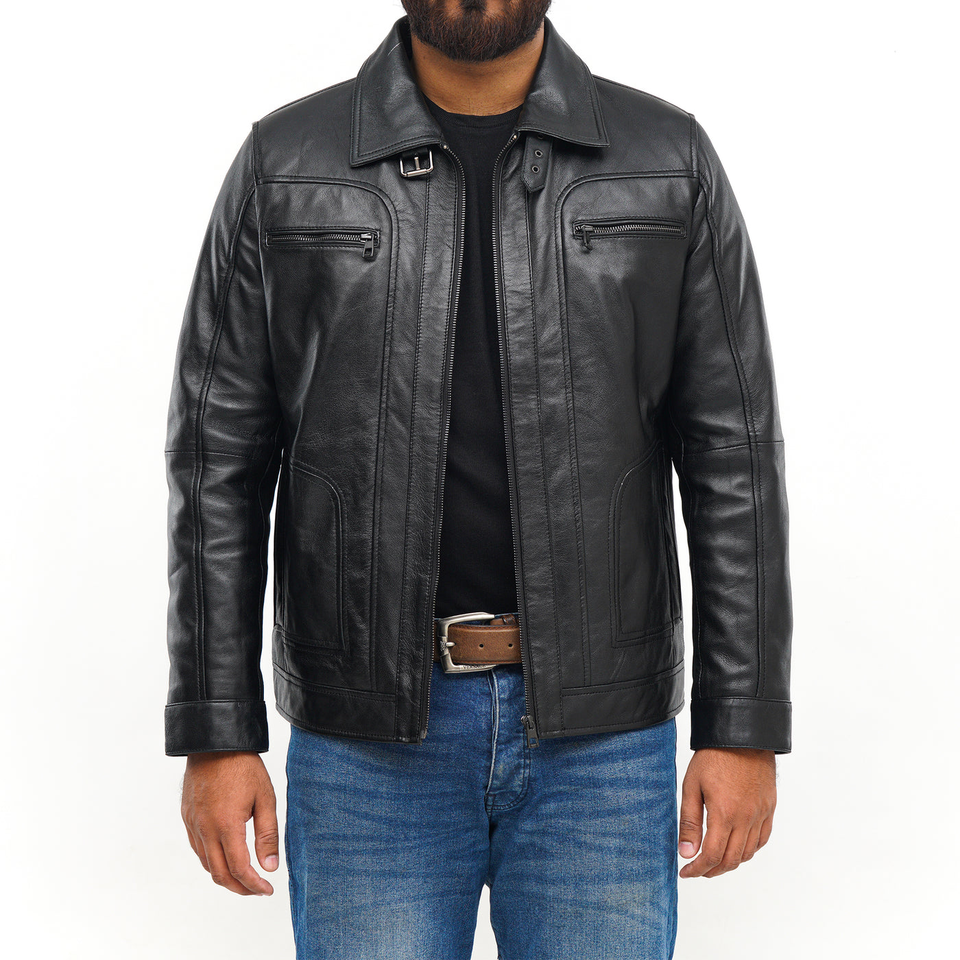 LEATHER JACKET CLJ-BL-DC-V5