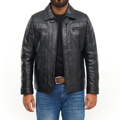 LEATHER JACKET CLJ-BL-DC-V5