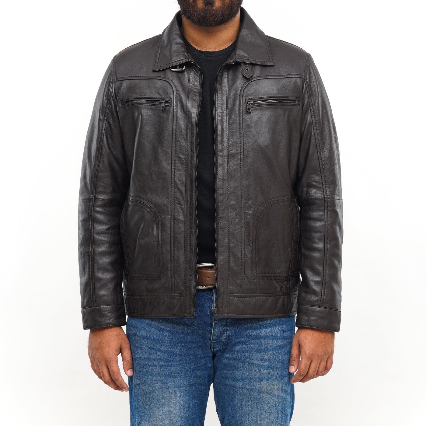LEATHER JACKET CLJ-BR-DC-V5