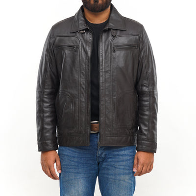 LEATHER JACKET CLJ-BR-DC-V5