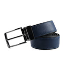 Men Leather Reversible Belt CB BELT BLUE / BLACK
