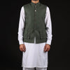 Dark Green Linen Waistcoat