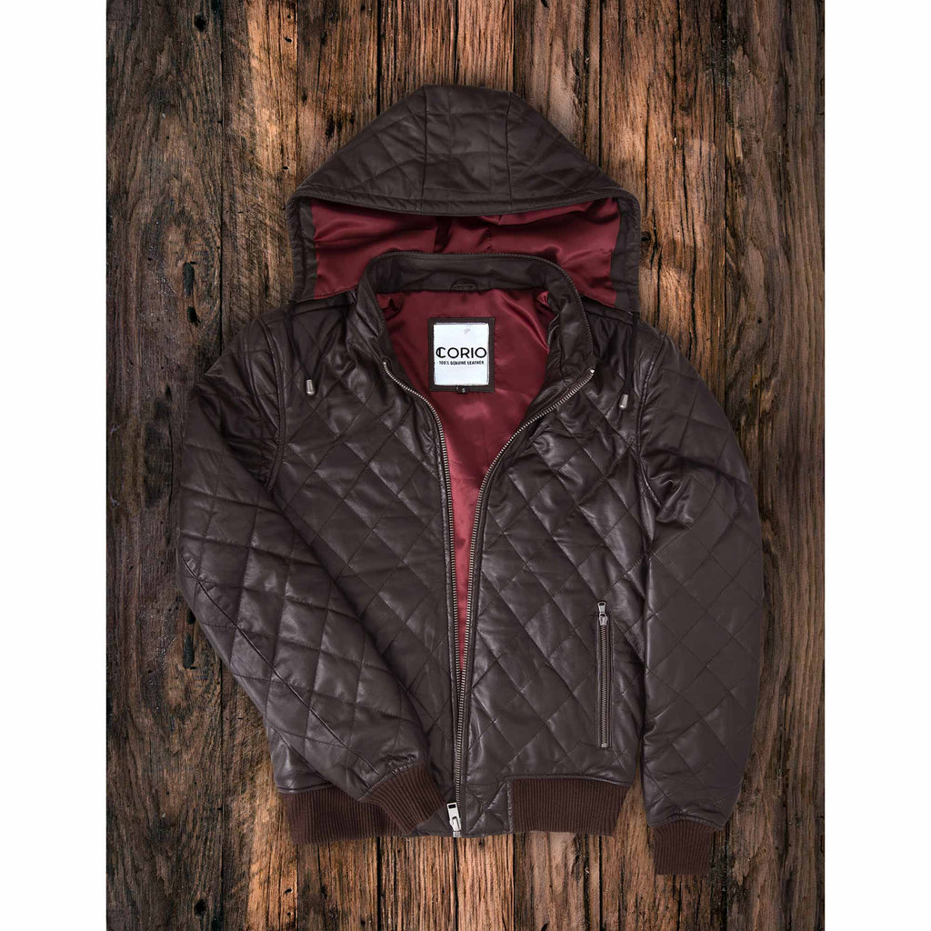 Mocha Leather Jacket (Brown)